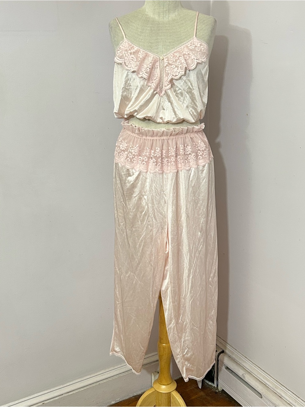 Vintage Maidenform Lacy PJ Lingerie Set M
